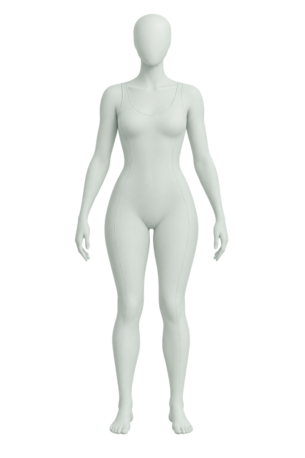 Körperfigur Frau mit behandelbaren CoolSculpting-Zonen